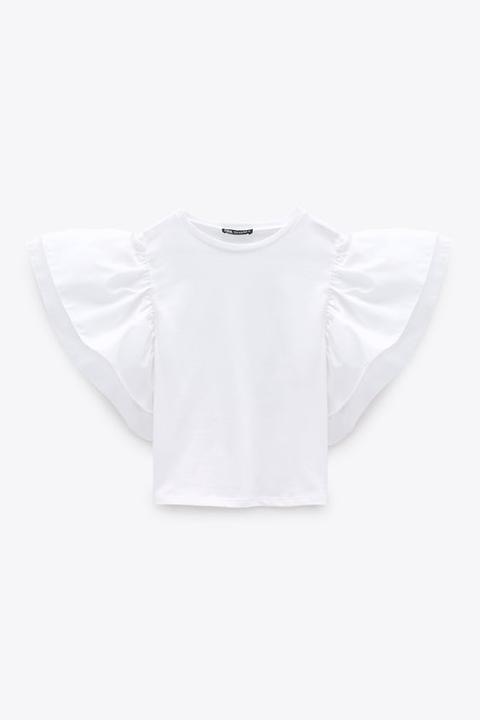 Ruffled T-shirt Trf