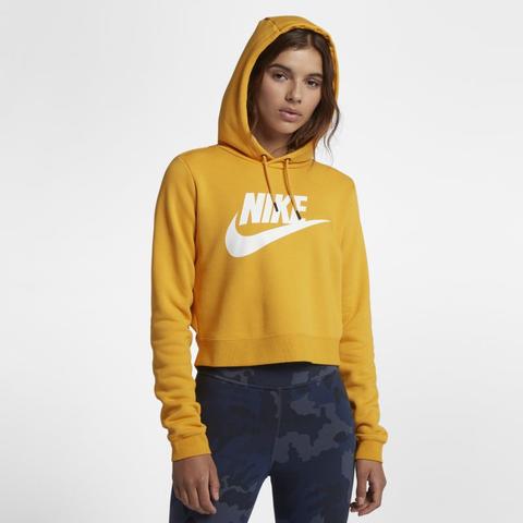 Felpa Ridotta Con Cappuccio Nike Sportswear Rally - Donna - Giallo