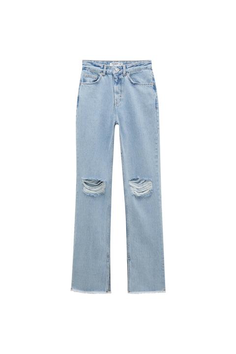 Jeans Flare Tiro Alto Aberturas