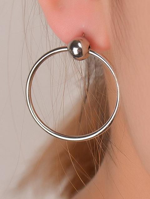 Round Bead Circle Earrings