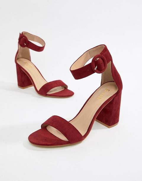 asos red heeled sandals