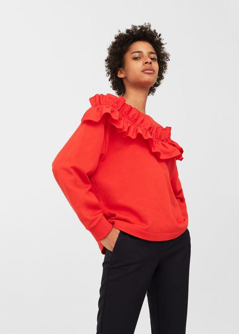Sudadera Algodón Volantes