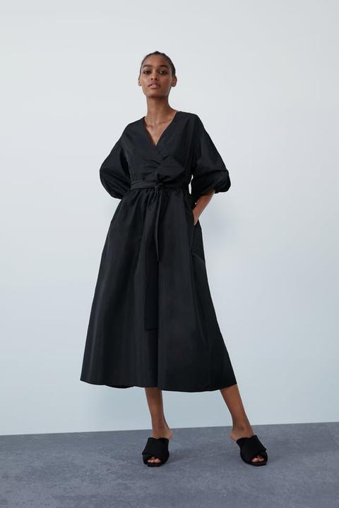 Midi Dress With Voluminous Sleeves from ...