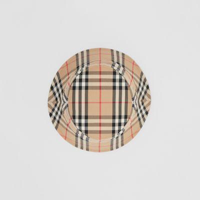 Cappello Da Pescatore In Misto Cotone Con Motivo Vintage Check