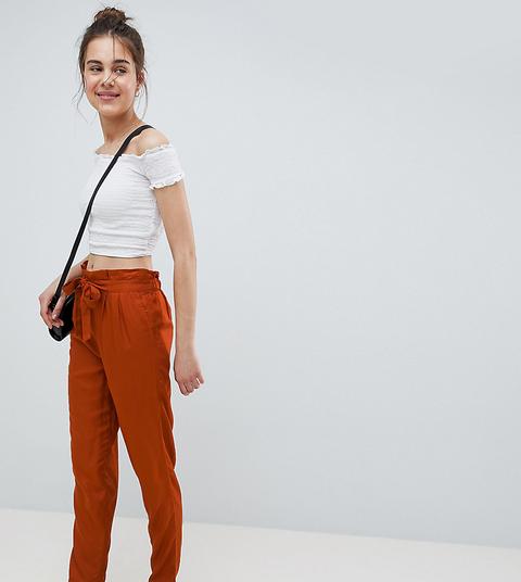 Pimkie Ruched Waist Trousers-brown