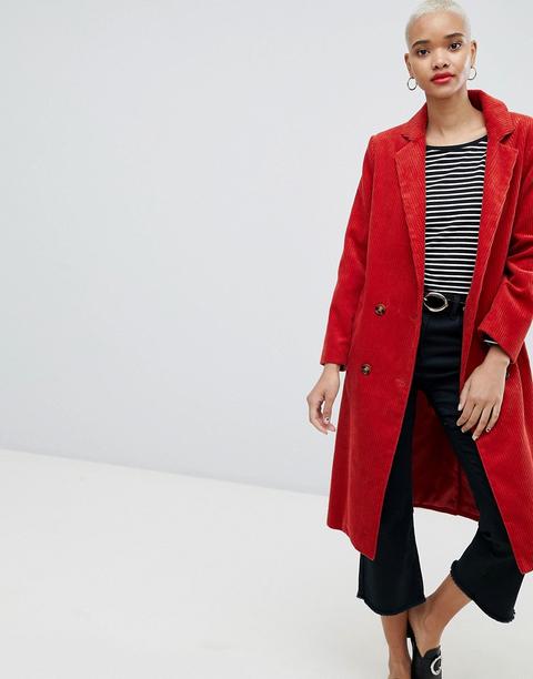 Asos Design Cord Coat