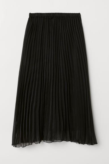 H & M - Pleated Skirt - Black