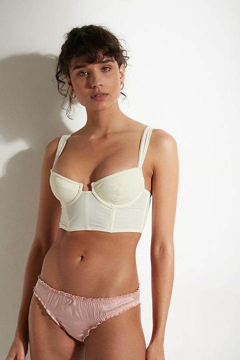 Out From Under Gina Corset Bra Top - Beige L At Urban Outfitters