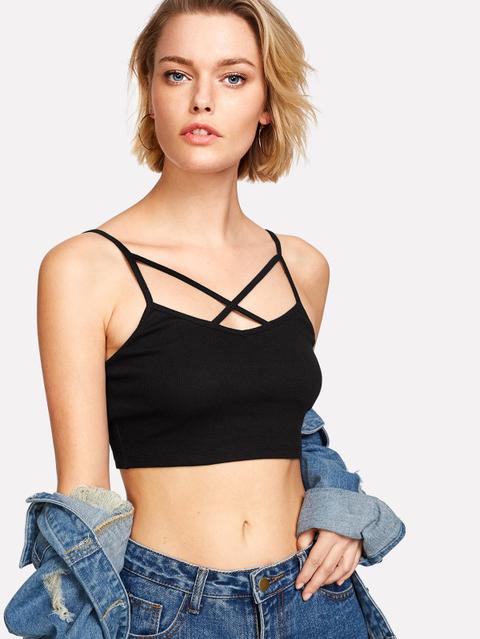 Top Camisole Con Incrocio Sul Davanti