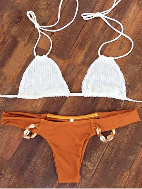 Crochet Halterneck Bikini Set