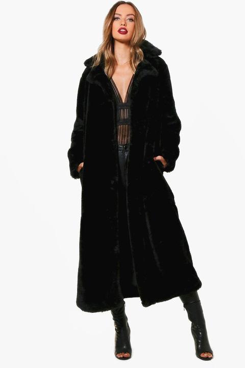 Stephanie Maxi Faux Fur Coat