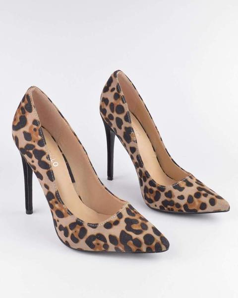 Grace - Décolleté In Black & Leopard Suede