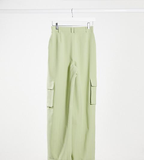 Collusion Unisex - Pantalon Cargo À Fines Rayures-vert