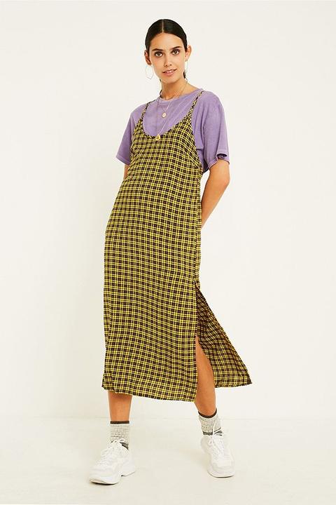 Uo Rigby Yellow Midi Dress