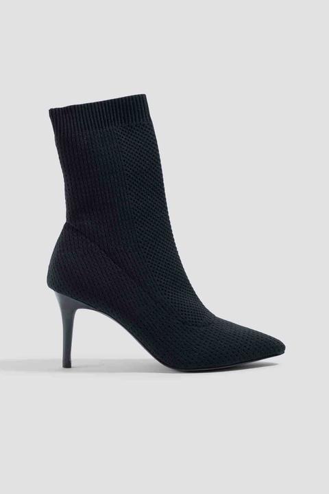 Sporty Sock Boots Black