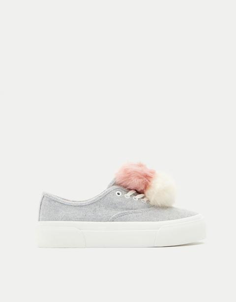 Sneakers Feltro Pompon