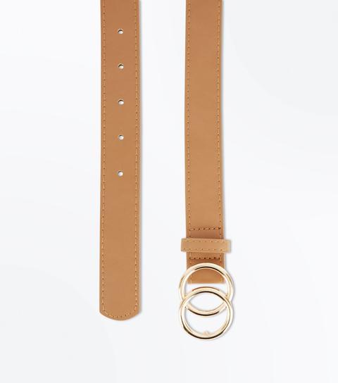 Camel Circle Trim Belt New Look