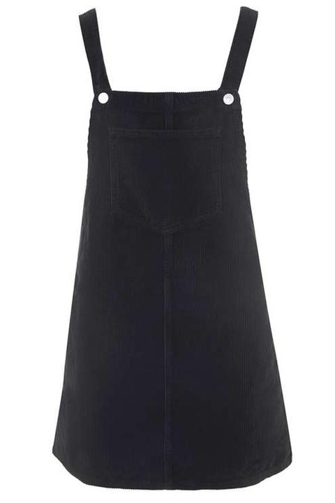 Moto Cord Pinafore Dress - Denim - Clothing