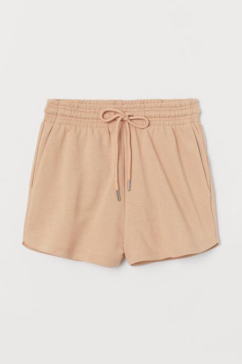 Sweatshirt Shorts - Beige