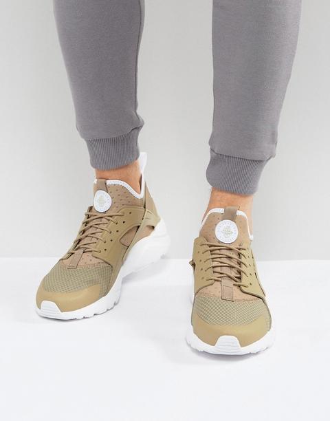 Nike - Huarache Run Ultra 819685-200 - Scarpe Da Ginnastica Beige - Verde