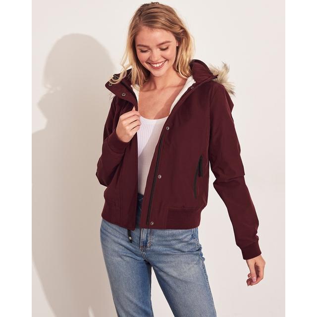 hollister cozy lined bomber jacket