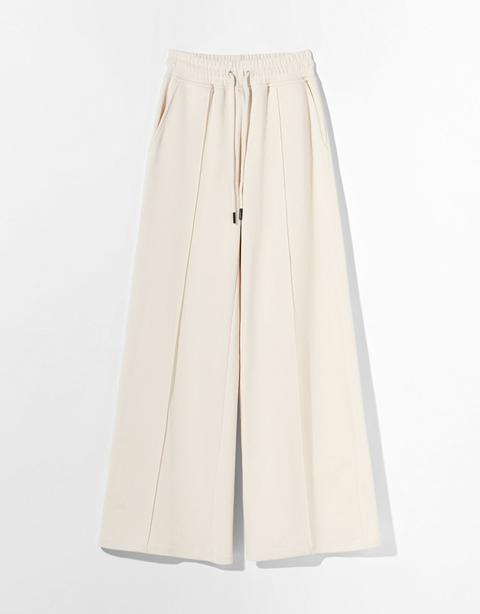 Pantalón Felpa Maxi Wide Leg