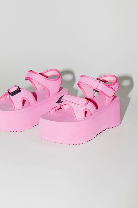 baby pink platform sandals