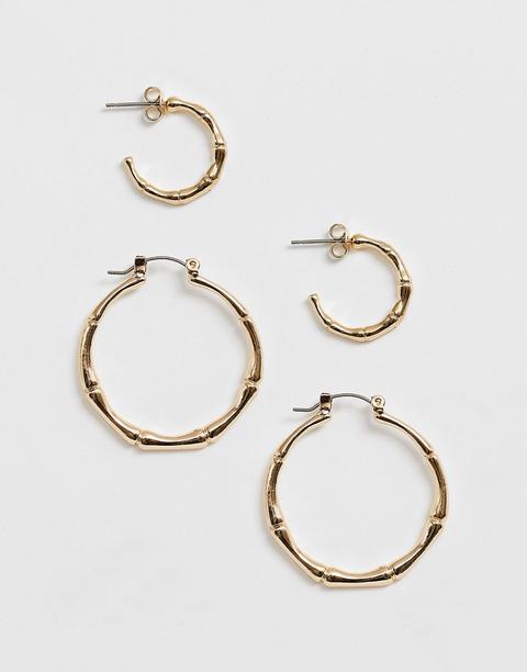 Pack De 2 Aros En Dorado Jambu De Pieces