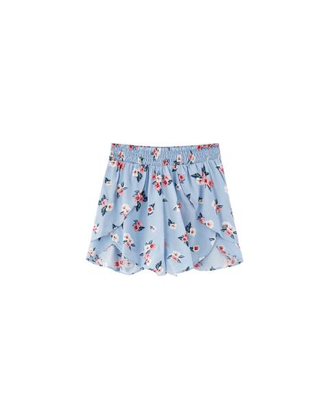 Shorts Capas Estampado Celeste