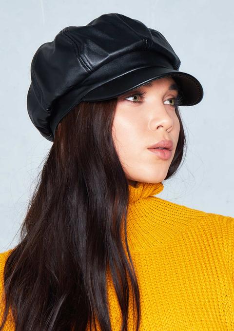 baker boy hat leather