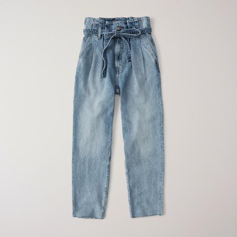 Jeans Con Cintura Paperbag