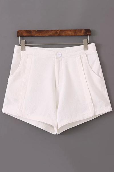 Pure Color High Waisted Shorts