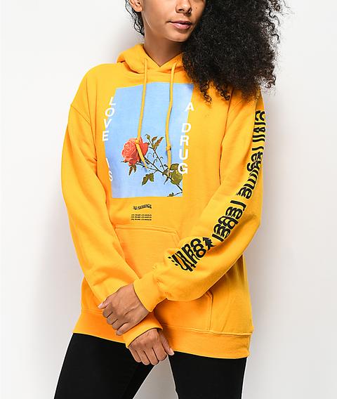 Yellow store hoodie zumiez