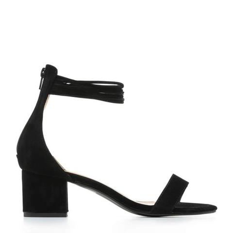 Black Ankle Wrap Sandals