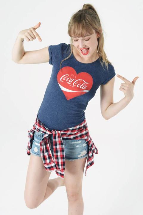 T-shirt Cuore "coca-cola"