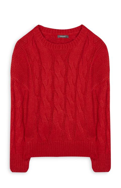 Red Knitted Jumper