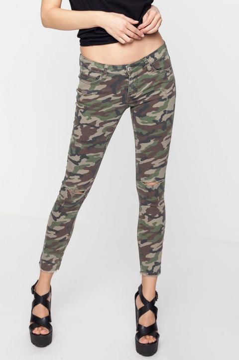 Pantaloni Skinny Camouflage