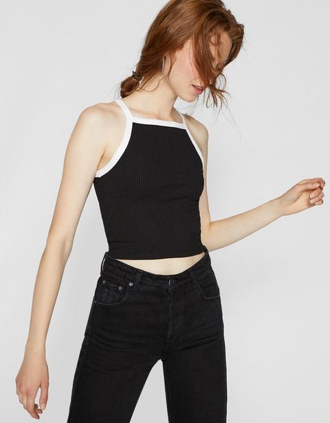 Camiseta Tirante Fino Contraste