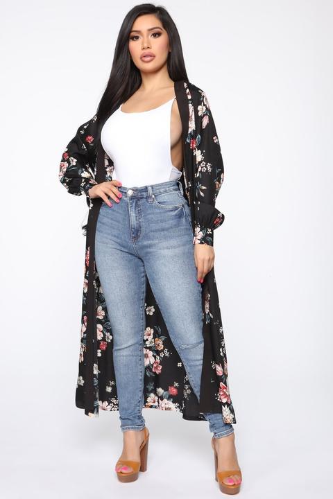 Make It Work Kimono - Black