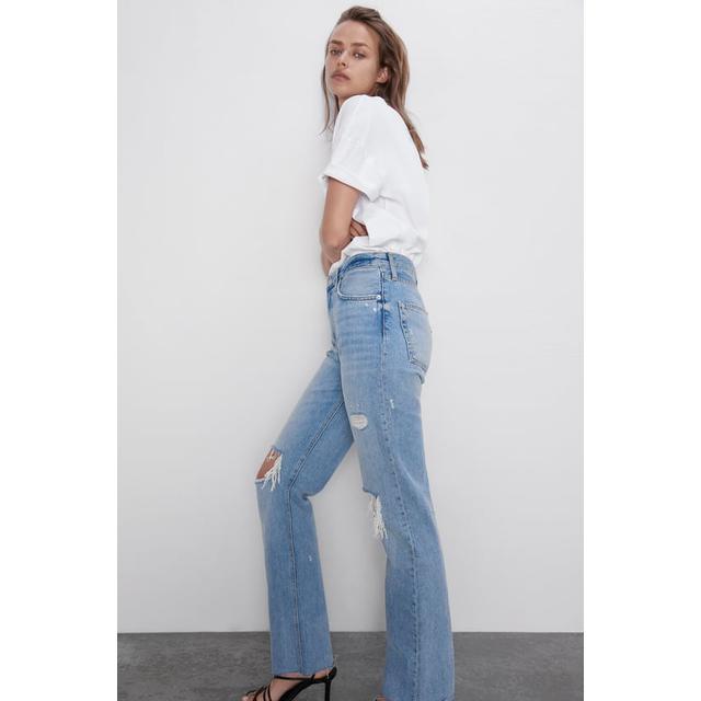 zara jeans zw premium straight misty blue