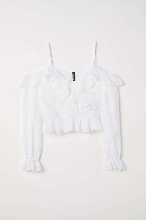 Blusa Hombros Cut-out - Blanco