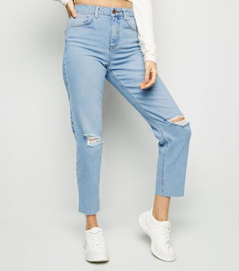 bright blue mom jeans