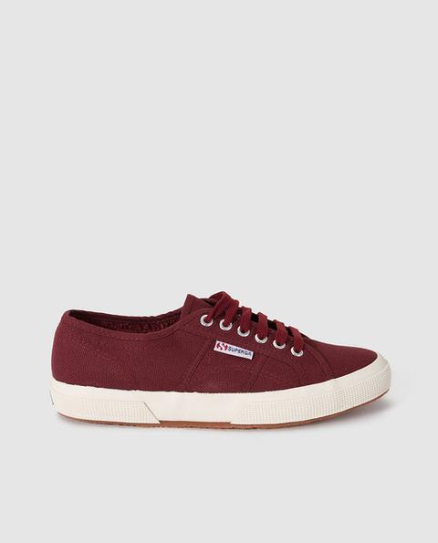 Superga - Zapatillas De Lona De Hombre En Granate