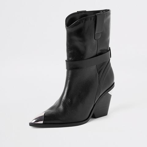 black western ankle boots