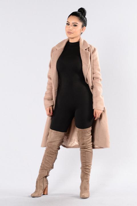 Keep Me Warm Coat - Taupe