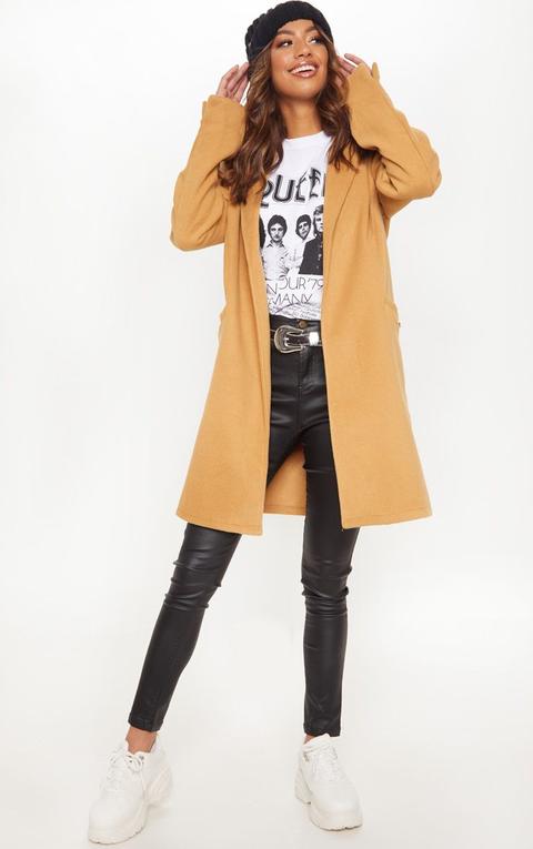 Camel Pocket Front Coat