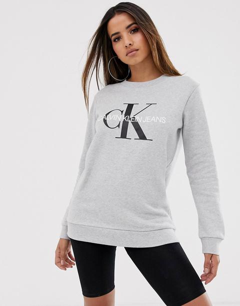 Calvin Klein Jeans Logo Sweatshirt-grey