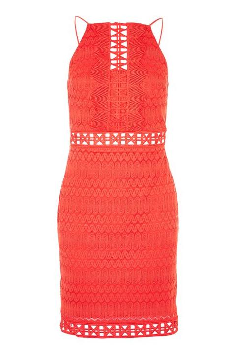 topshop crochet trim dress