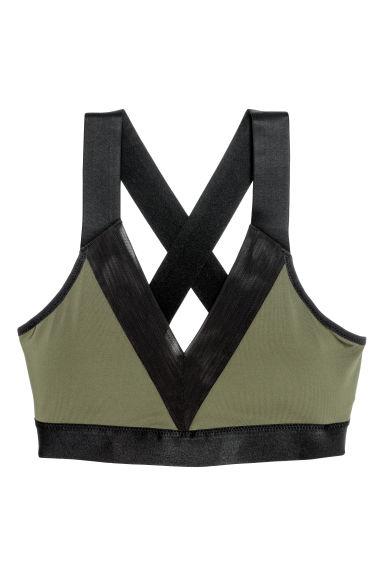 H & M - Sujetador Sport Medium Support - Verde