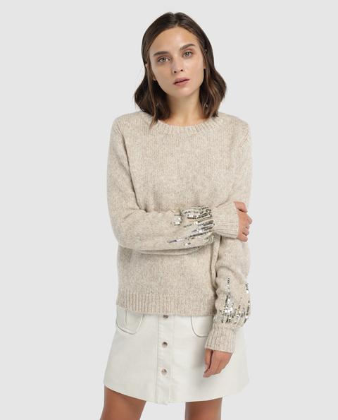 Tintoretto - Jersey De Mujer De Pelo Con Lentejuelas
